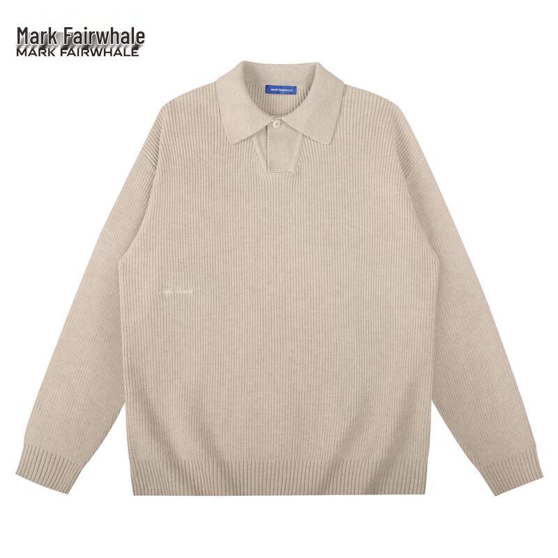 Mark Fairwhale Men's Thick Warm Polo Collar Sweater