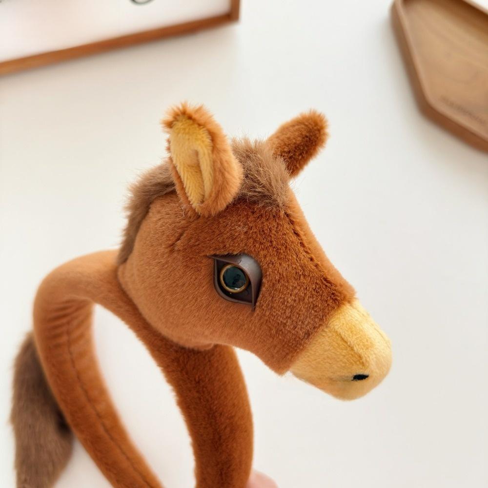 Soft Horse Hair Hoop Sweet Pony Doll Headpiece Creative Mascot Plush Headband  Role Play