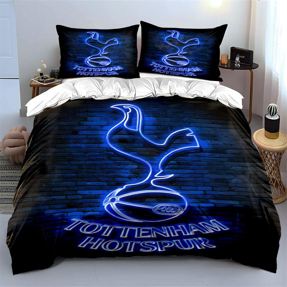 Blue neon cockerel logo. Bedding sets Duvet cover sets Duvet covers Pillowcases(1 * Duvet Cover 2 * Pillowcases without duvet insert)