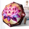 1pc Lotus Mandala Automatic Folding Umbrella - Compact 8-Rib Design,Perfect Gift for Friends & Family Yy250926083