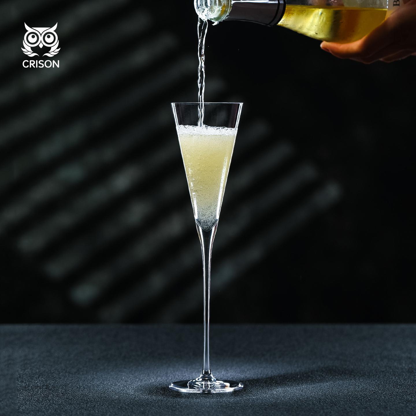 

CP8203 CRISON Japanese style crystal Martini cocktail glass Champagne glass Wedding party glass cup 130ml 130ML