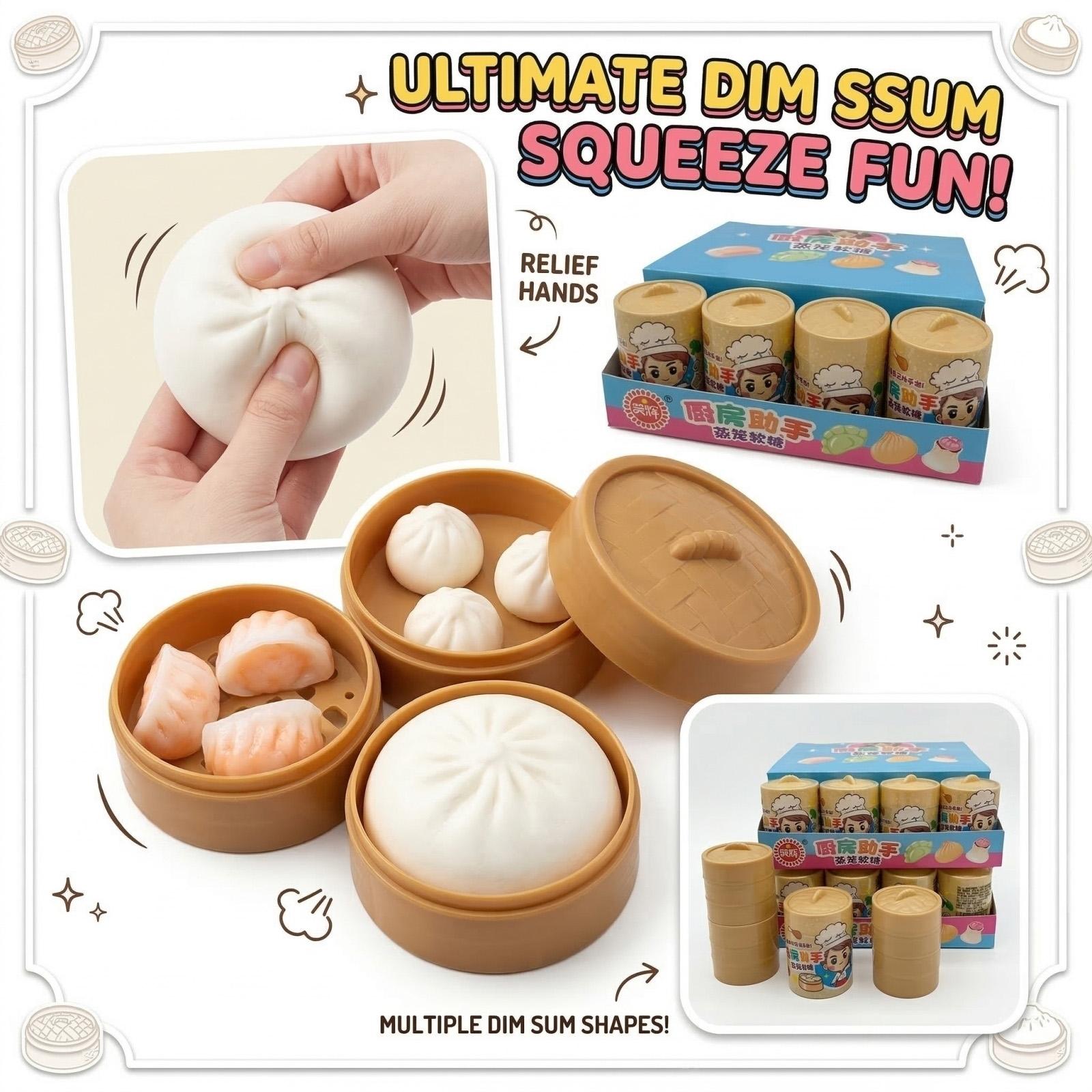 

Stress Relieving Squshy Toy, Soft Rubber Bun One Size білий