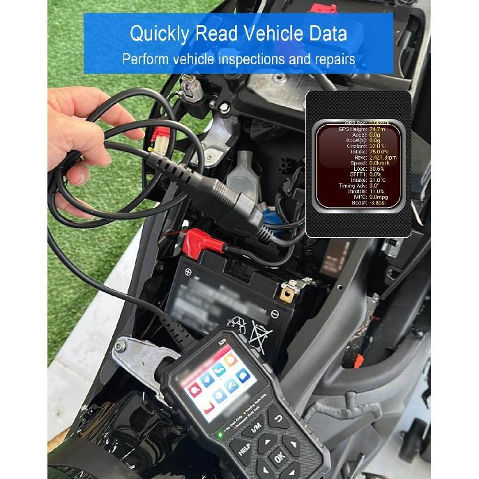 6 Pin OBD2 Adapter Cable Fit For Guzzi Kawasaki Suzuki Yamaha Harley Davidson Piaggio Vespa Motorcycle OBD Diagnostic Cable, Euro5 6-Pin Connector,