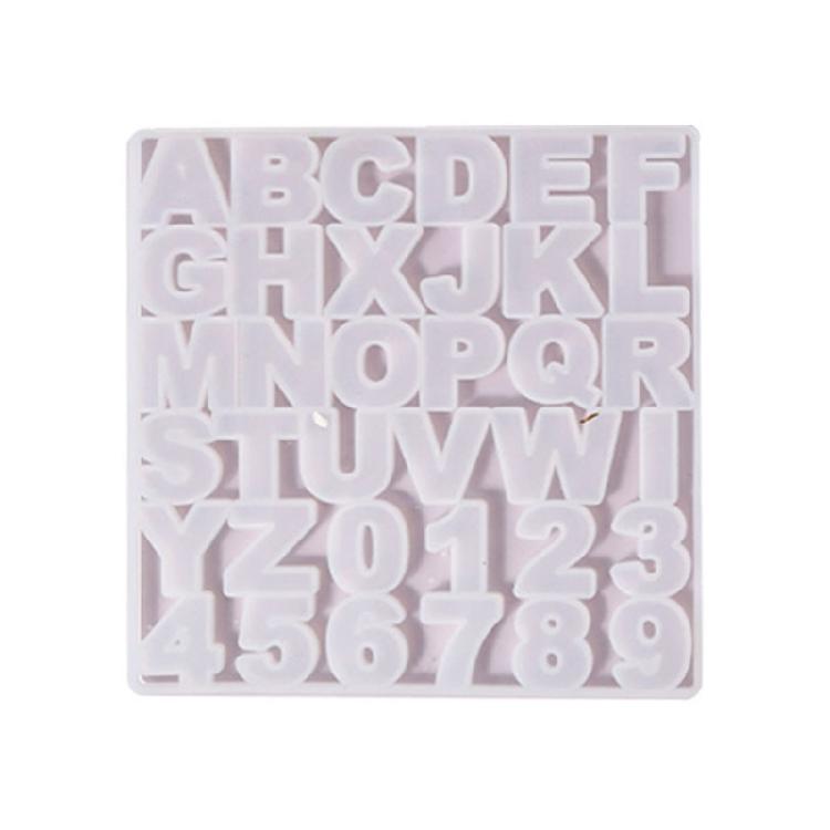 Alphabet Number Mold Crystal Epoxy Silicone Mold Keychain Multipurpose Mould