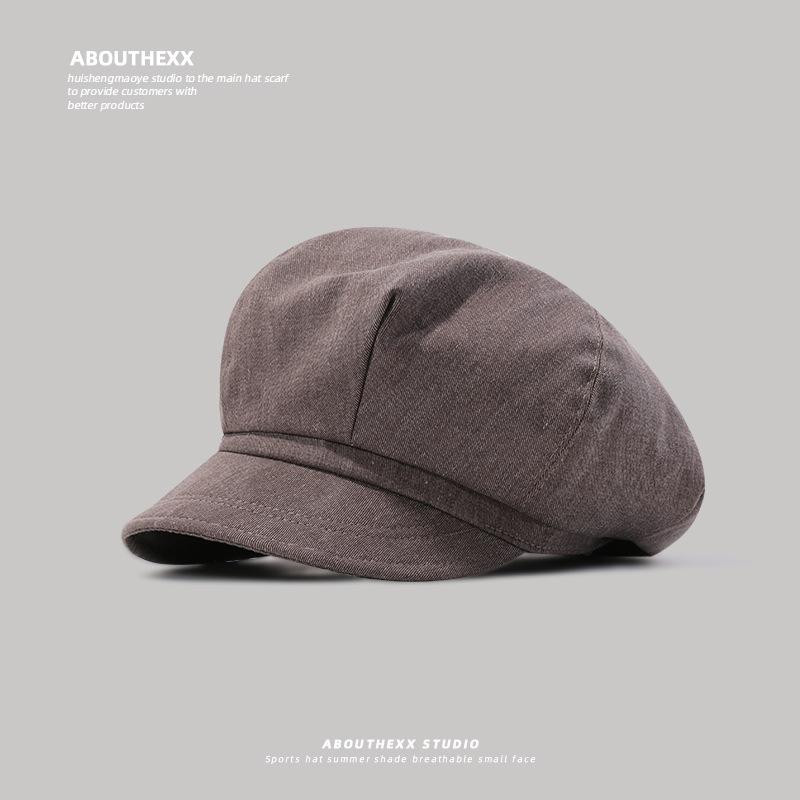 

Осень и Зима Новые Шляпы для Женщин Одна Шляпа Четыре Варианта Носки Многократное Ношение Восьмиугольная Шляпа Fabere Большой Обхват Головы Ретро Шляпа с Утиным Козырьком Шляпа-Облако M（56-58cm）