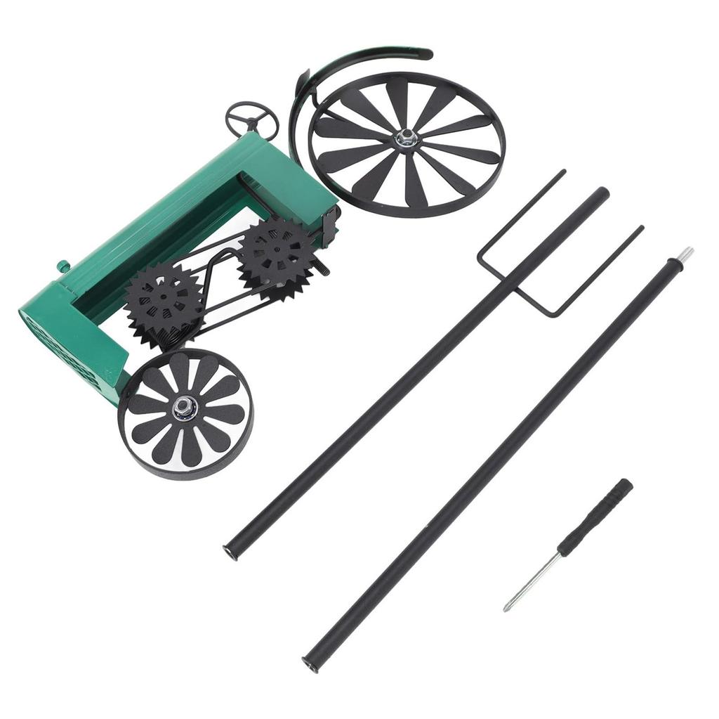 Wiatr Traktora, Metalowa Dekoracja Młyna Wiatrowego na Zewnątrz z Obrotowymi Kołami w Stylu Vintage do Ogrodu, Klombu Kwiatowego, Energia, Rustykalny Wygląd