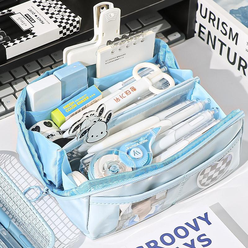 Large Pencil Case for Girls Teens Kids Pencil Bag with Zipper Pencil Pouch Aesthetic Pencil Pen Case Organizer for School