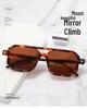 Trendy European & American Thick Frame Double Beam Square Sunglasses for Men & Women