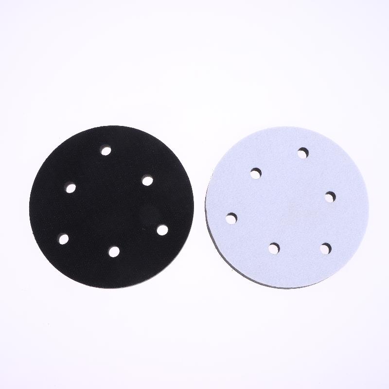 Almohadilla de Interfaz 5 Pulgadas 6 Agujeros Velcro Esponja Suave Almohadilla Amortiguadora Para Disco de Lijado Almohadillas para Lijadora Orbital