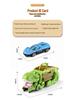 3-in-1 Transforming Dinosaur Toy Car Set for Kids Aged 3-5 with Mini Car Storage