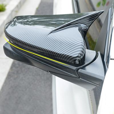 Kształt rogu ABS styl włókna węglowego widok z tyłu osłona na lusterko boczne czapki wsteczne dla Honda Civic 10th 2016 2017