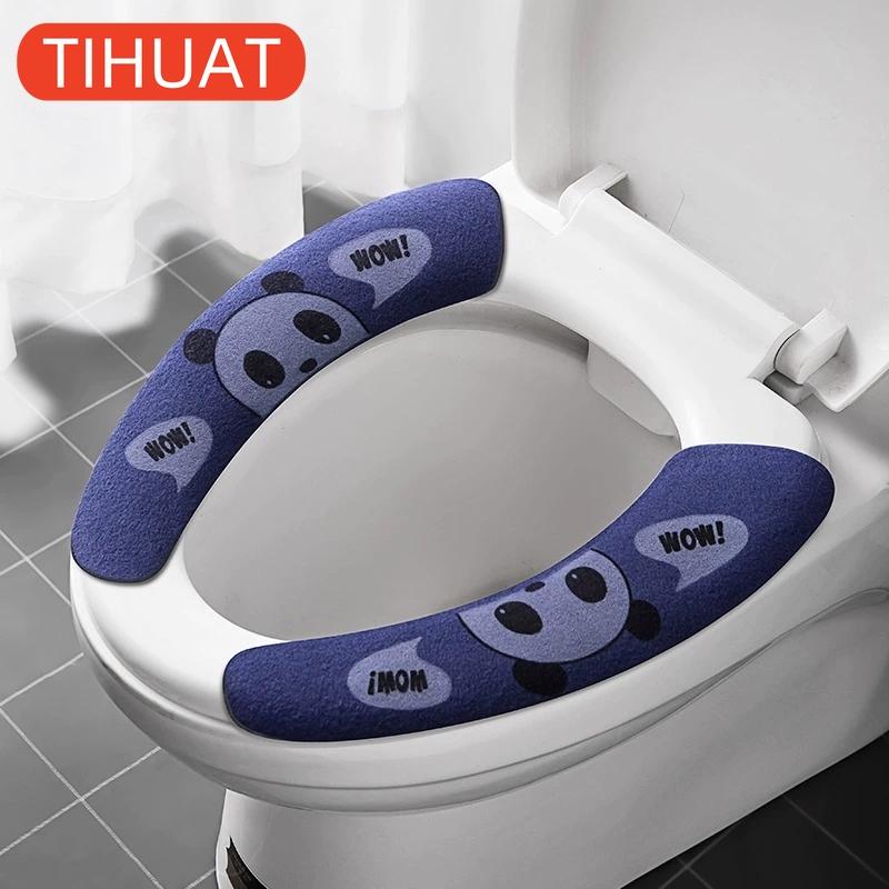 

Универсальная накладка на сиденье унитаза Мягкая мультяшная туалетная паста Липкая подушка для унитаза Моющаяся грелка для ванной комнаты Накладка-подушка на сиденье синий