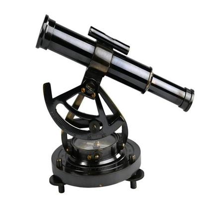 13.97 Cm Brass Alidade Telescope with Compass Nautical Maritime Decor