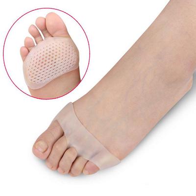 1 Pair Women's Fashion Breathable Feet Care Insole Gel Toe Pads Shoe Insert Soft Silicone