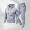 Herren Übergröße Lässiges Sportswear Set Kapuzenpullover Langarm Oberteil Lang Hosen Herbst Übergröße Amerikanischer Stil