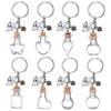 Chaveiro de Garrafa Vazia de Vidro Pingente Transparente Frascos de Óleos Essenciais Perfume Mini Garrafa dos Desejos Chaveiro Para Artesanato DIY