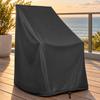 Sloped-Top Chair Cover Easy to Store Drawstring Black for Patio, Garden