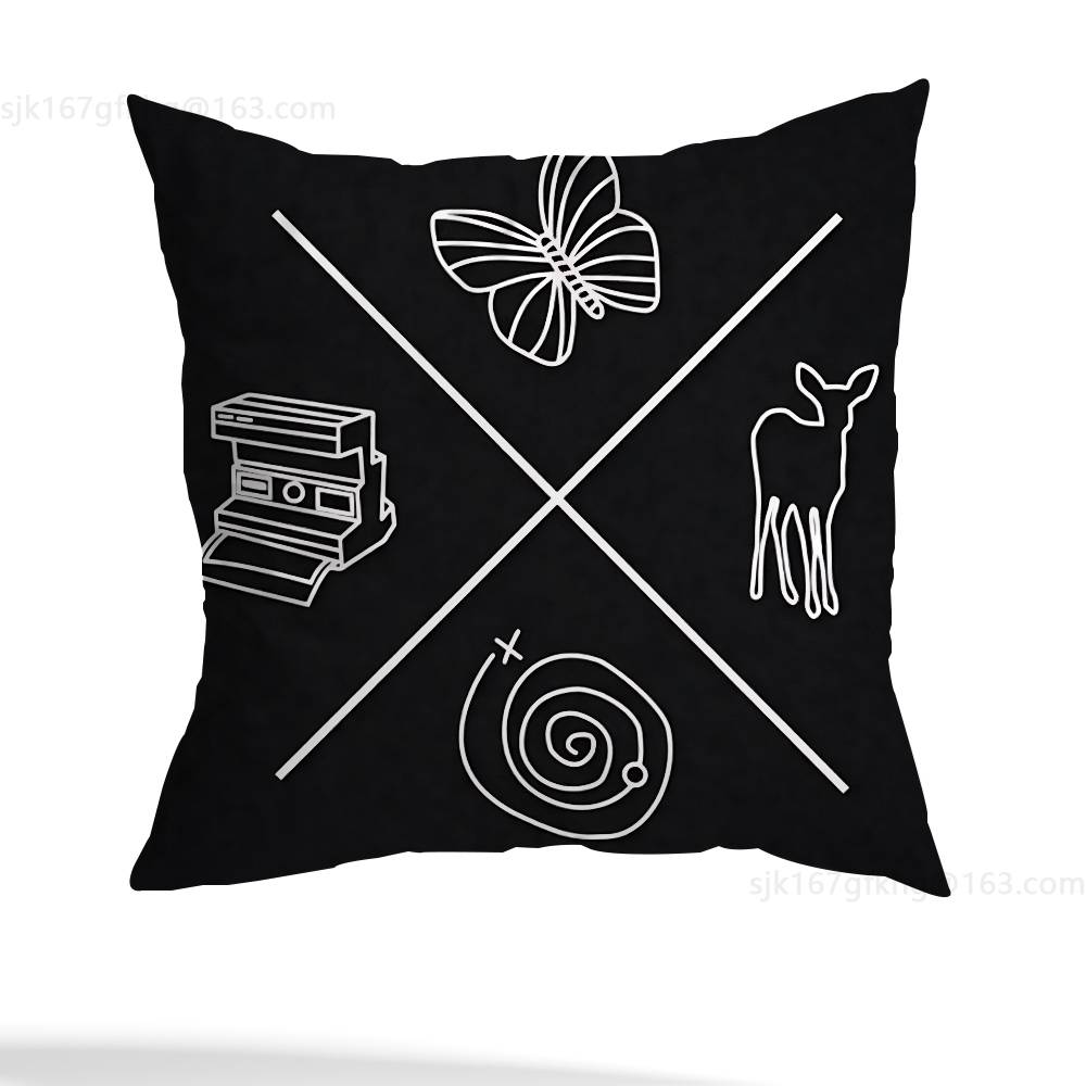 L-Life Is Strange Game Pillow Case Square Double-Sided Printing Short Plush Sofa Cushion Cover Bedroom Bedside Pillow