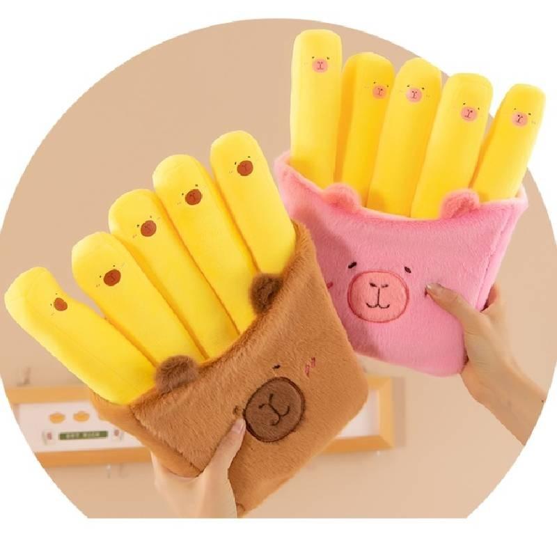 Fries French Capybara Plush Toy Cartoon Stuffed Animal Doll Gift Decoration