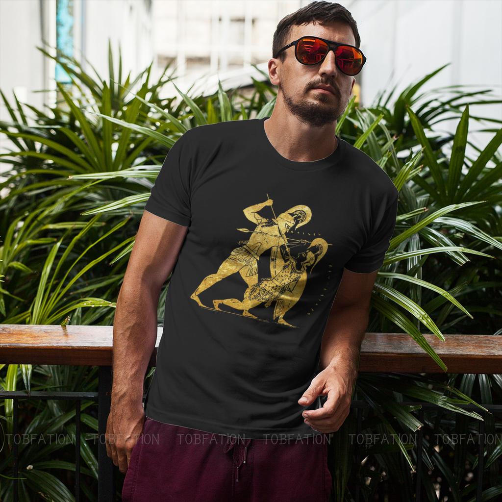 Achilles Penthesilea Antike Griechen Spartaner T-Shirt Grafik Punk T-Shirt Streetwear Homme Reine Baumwolle Übergroße T-Shirts Tops