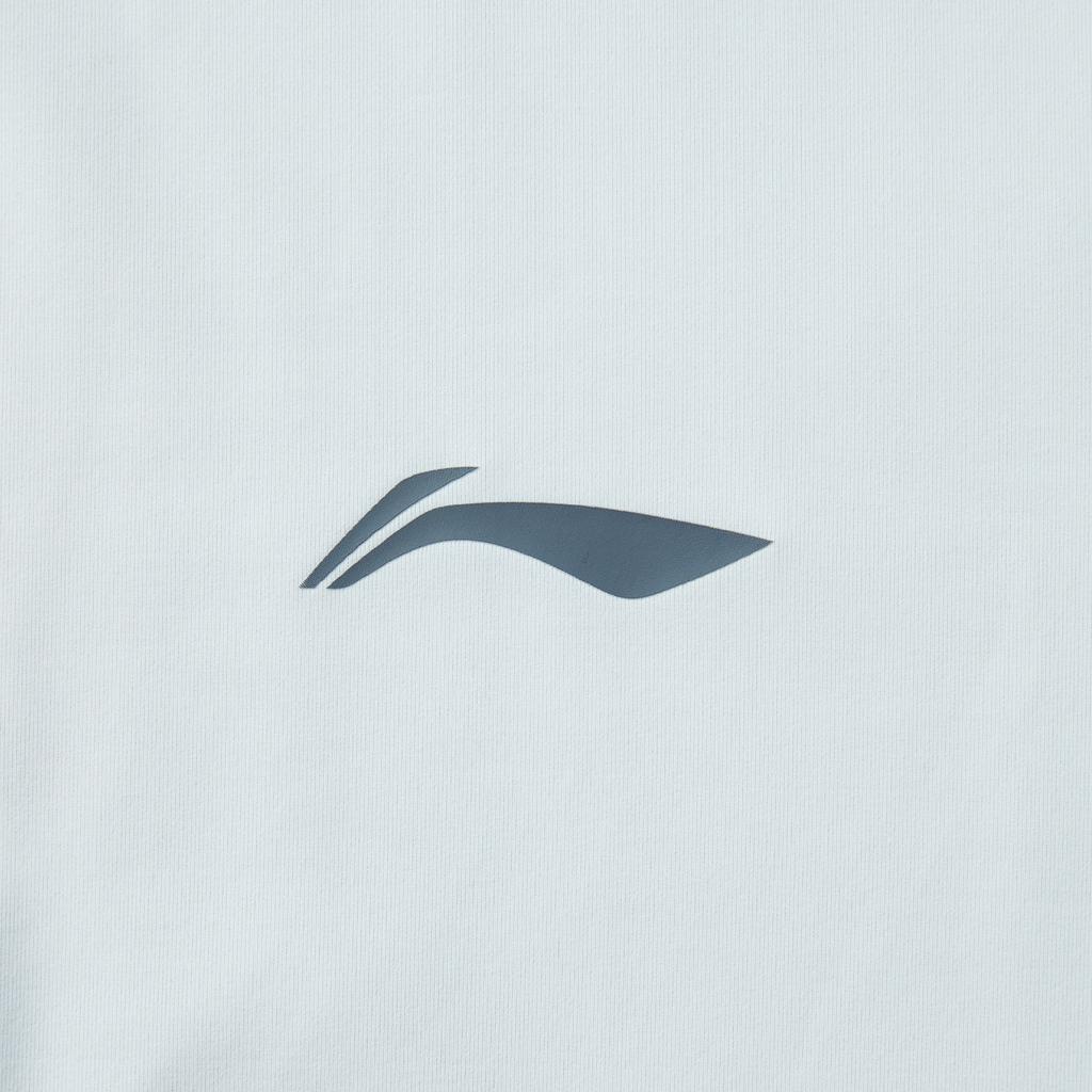 Li-Ning Fitness Series Simple Solid Color Round Neck Pullover Short Sleeve T-Shirt Men Tops Folk-Blue ATSV361-3