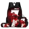 3 Pcs Set with Front Pocket Backpack Ronaldo with Thermal Insulated Lunch Tote Purse CR Pencil Case Football Star Rucksack