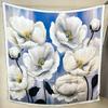 Elegant Chinese Style! Silk Silk Scarf Women'S Winter Flower Group Splendid Mulberry Silk Scarf Versatile Shawl Dual-Purpose