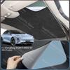 Car Suede Fabric Anti-uv Electrostatic Adsorption Sunroof Sunshade For DONGFENG FORTHING S7 2024-2026 Heat Insulation Skylight