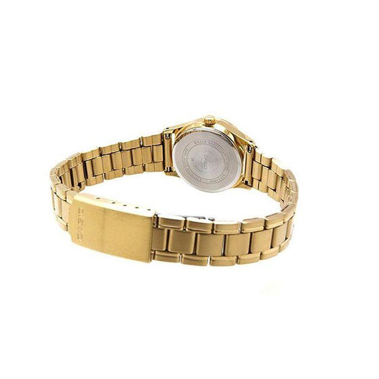 Casio Standard Series Water Resistant Quartz Movement Stainless Steel Strap Watch Women Watches White LTP-V006G-7B
