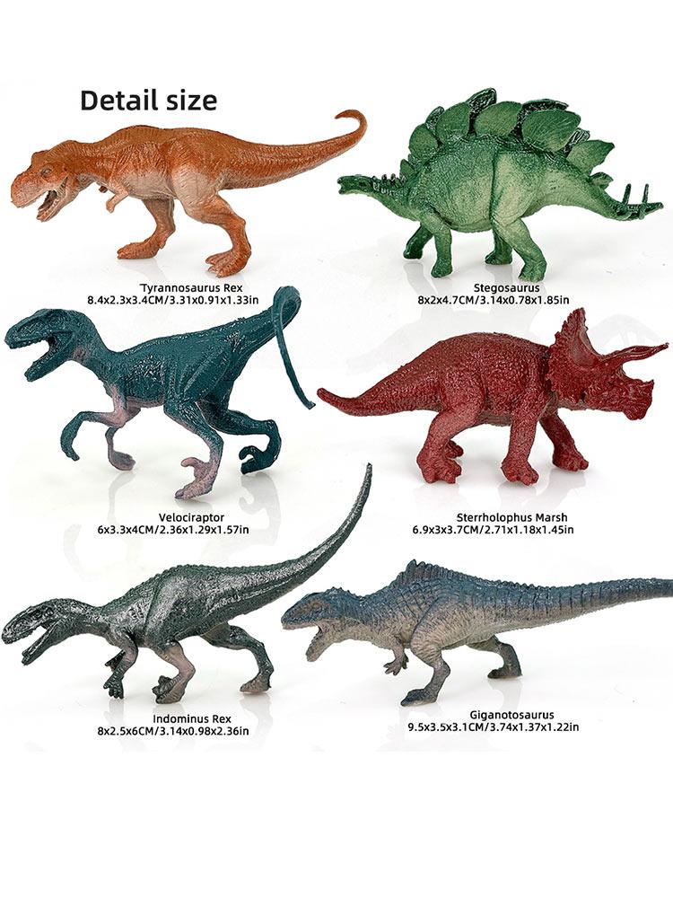 6Pcs/Set Dinosaur Toy Simulation Animal Jurassic World Cute Mini Dinosaur Model Educational Figurine Dinosaurs For Children Toy