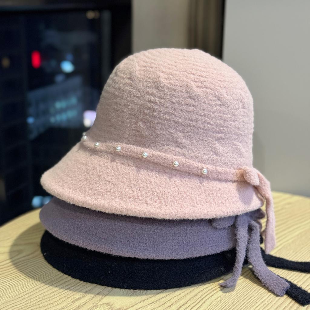 New Woolen Fisherman Hat for Women, French Retro Style, Versatile for Autumn and Winter, Warm and Face-slimming, Elegant Bucket Hat