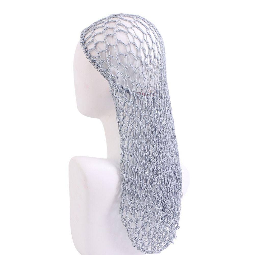 Night Cap Mesh Hair Net Elastic Hair Care Sleeping Hat Fashion Long Crochet Hair Snood  Women