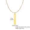 Layered Vertical Bar Pendant Necklace for Women Clavicle Chain Collarbone Choker Necklace 18K PVD Gold Plated Jewelry Waterproof