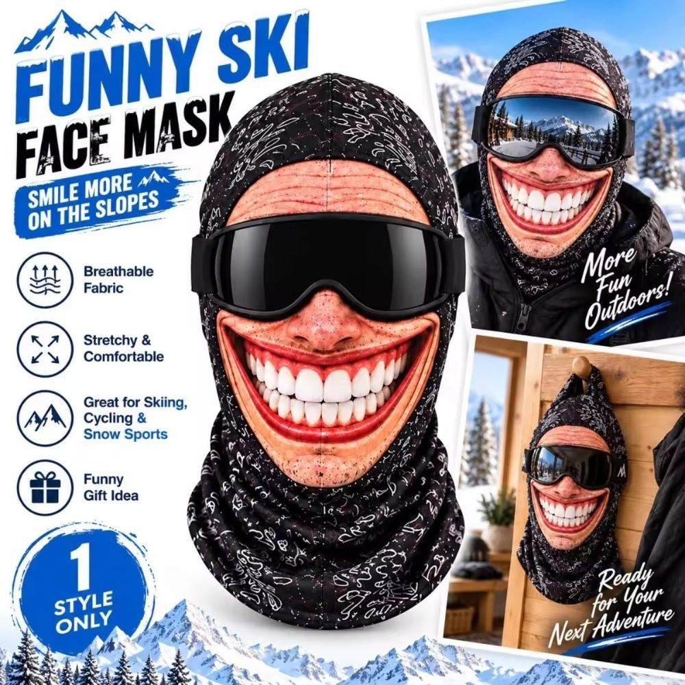 White Mustache Old Man Balaclava Face Mask Ski Mask Hood Outdoor/Cycling/Pranks/Party
