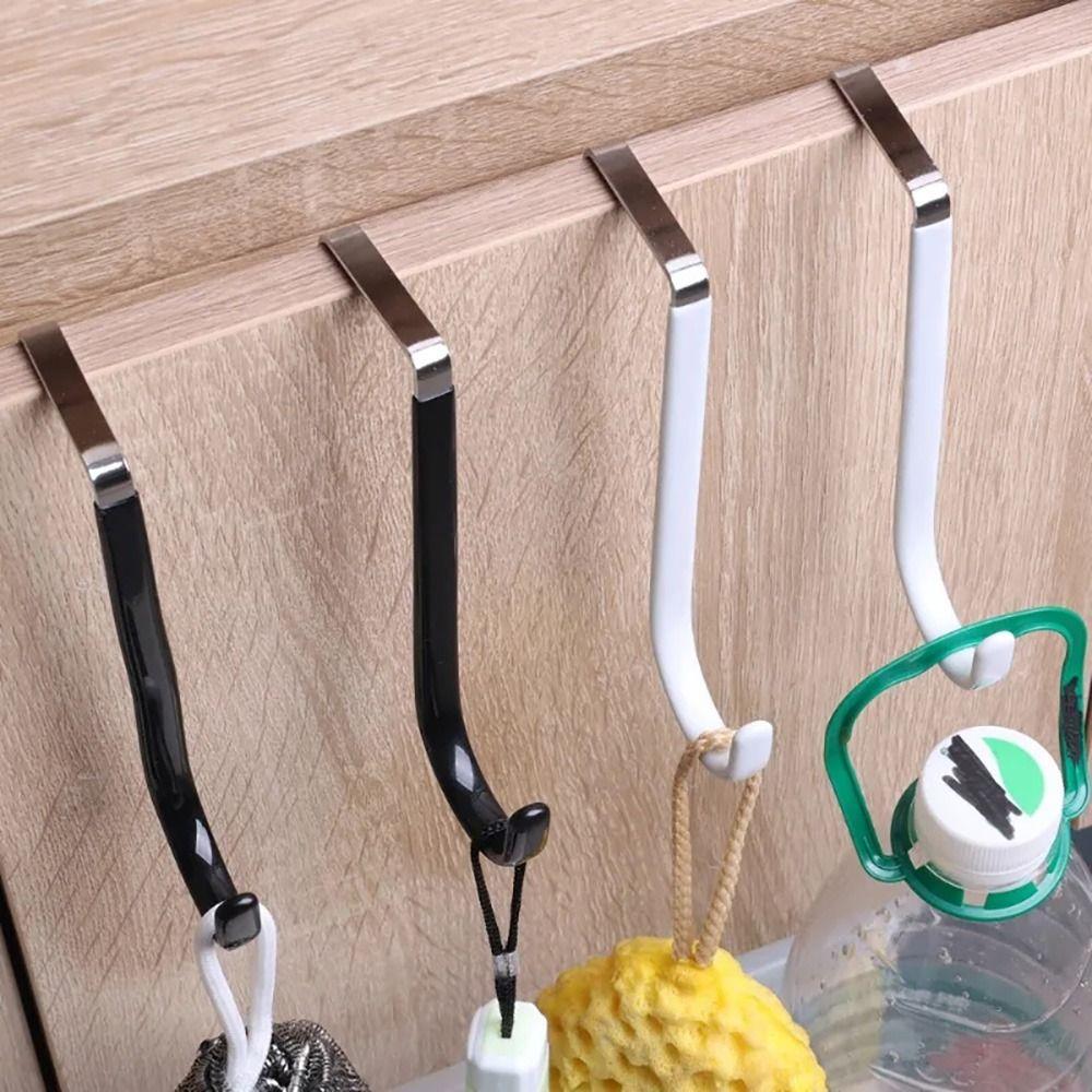 1Pcs Bathroom Bedroom Kitchen Over The Door Hooks Hanging Organizer Clothes Storage Holder