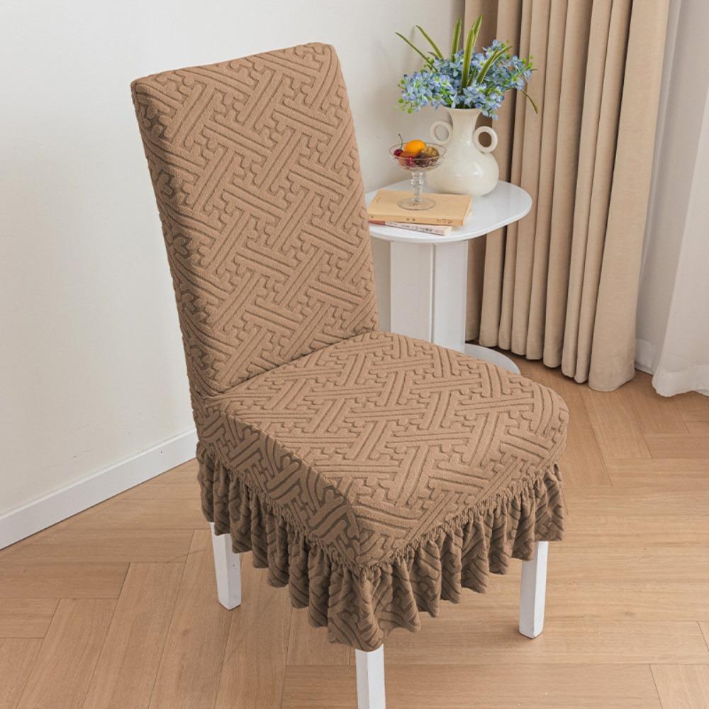 

Skirt Dining Chair Cover Elastic Living Home Decor New Seat Cover Universal кофейный