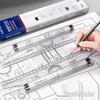 30cm Multi-Purpose Parallel Drafting Ruler with Balanced Rolling and Angle Measurement