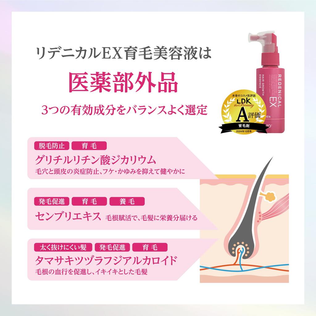 DRZERO Redenical EX Medicated Hair Growth Serum Women 60mL Made in Japan [Quasi-drug] WOMEN/For