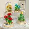 Flower Constructor Blocks Home Decoration Bouquet Flowers Model Building Blocks Toy Assembly Toy Birthday Gift for Children Girl