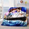 Love On The Tita-nic Blanket Flannel Blanket for bed, sofa, Camping, Hiking, Picnic Essentials, gift for family Fan gifts