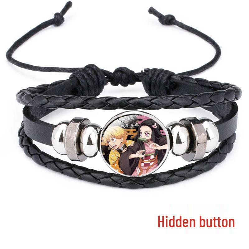 Demon Slayer Zeitjuwel Rindsleder Verstellbares Armband