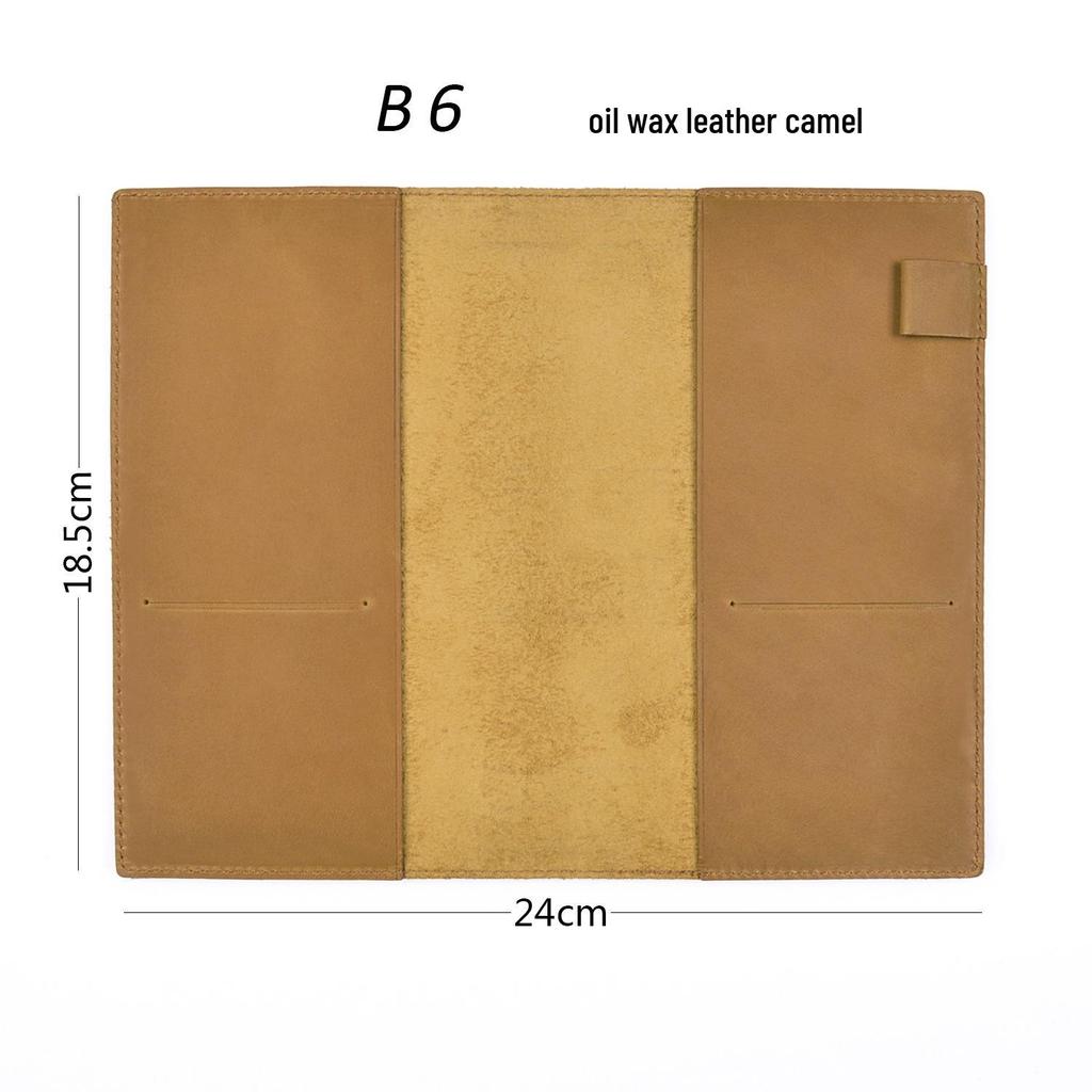 Genuine Leather A5/A6/B6 Notebook Cover - Top Layer Vegetable Tanned Protective Envelope Case