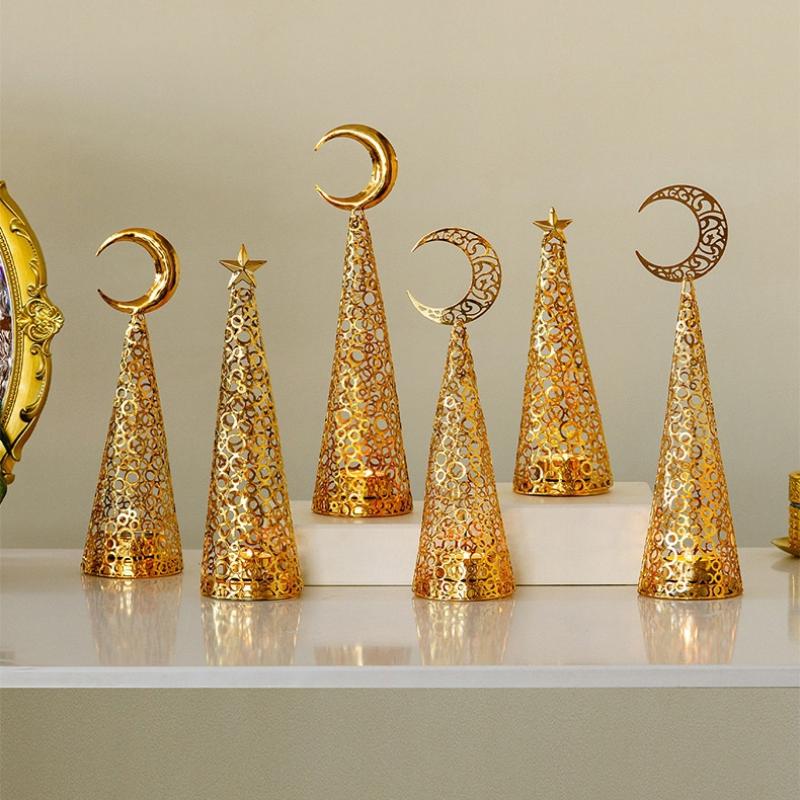 Metal Christmas Tree Candlestick Christmas Candle Cup European Wedding Decoration Tea Wax Small Round Cup Candle Holder Gift