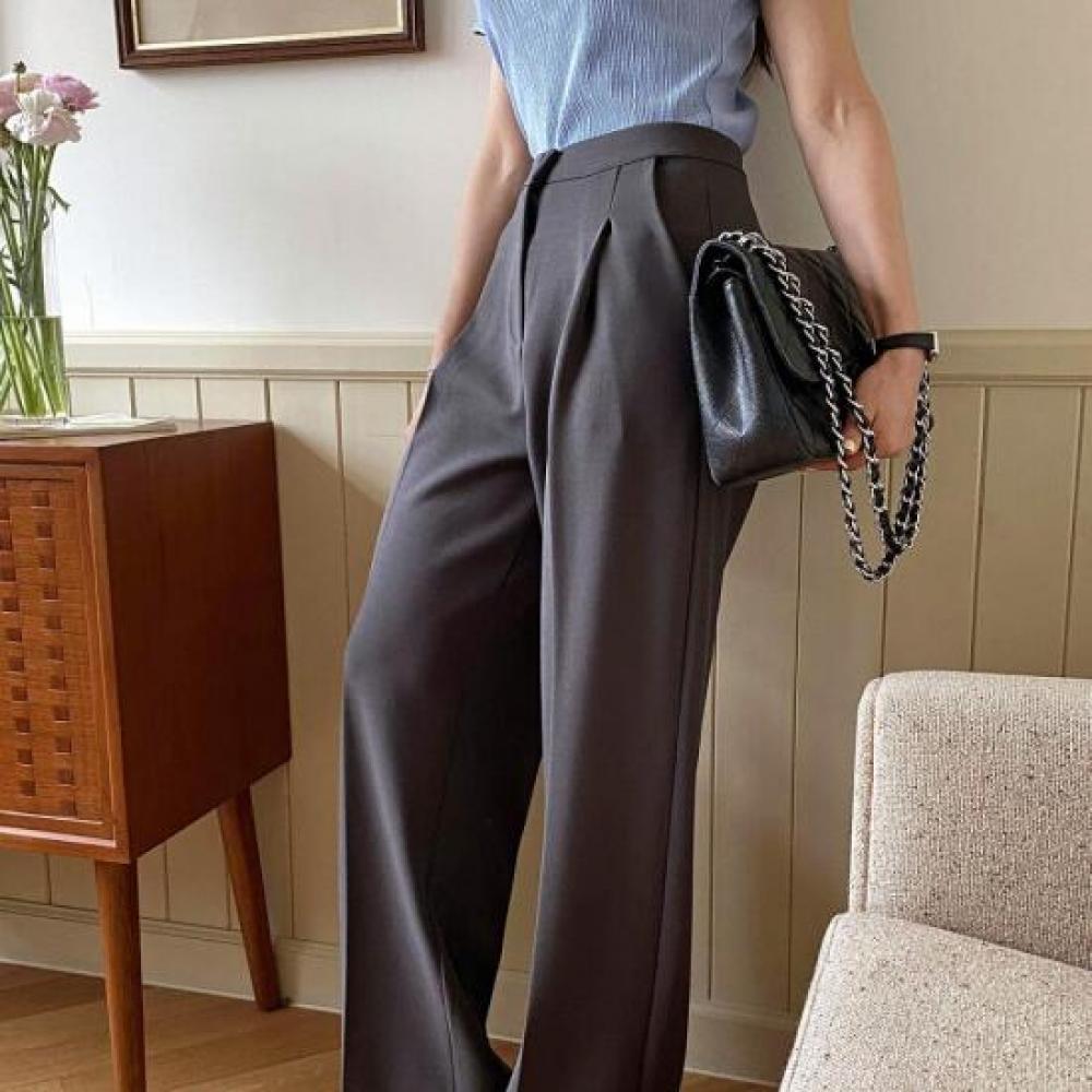 New Arrivals Open Run Women Long Slacks Charuru Fit Classic Suit Pants