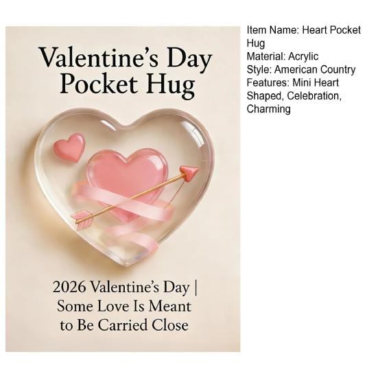 Valentinstag Taschenumarmung Mini Herzförmiger Taschenumarmungs-Token mit Grußkarte Erinnerungsgeschenke für Frauen Männer Ihn Sie