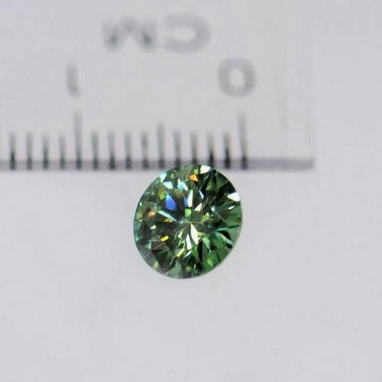 JiaYao 0.5-10 Carat Blue-Green Round Moissanite Loose Gem for Ring