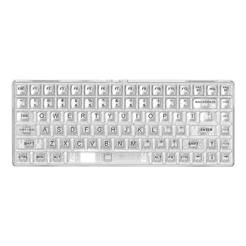 Transform Your Gaming with NJ80 Transparent Wireless Mechanical Gaming Keyboard
