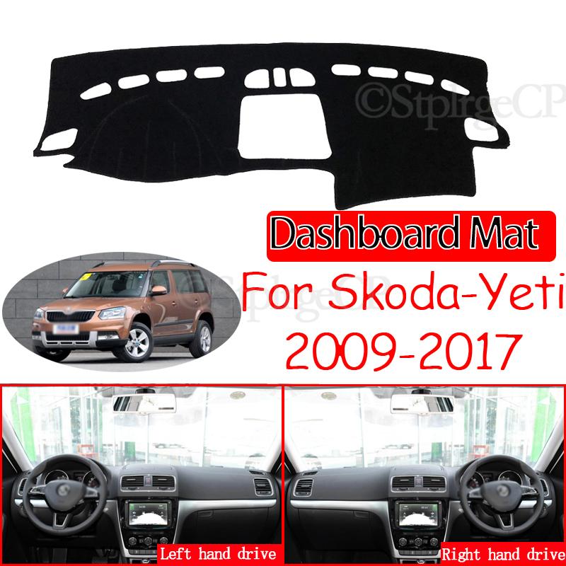 Anti-Slip Mat Dashboard Cover Pad Sunshade Dashmat Cover for Skoda Yeti 2009 2010 2011 2012 2013 2014 2015 2016 2017 Accessories