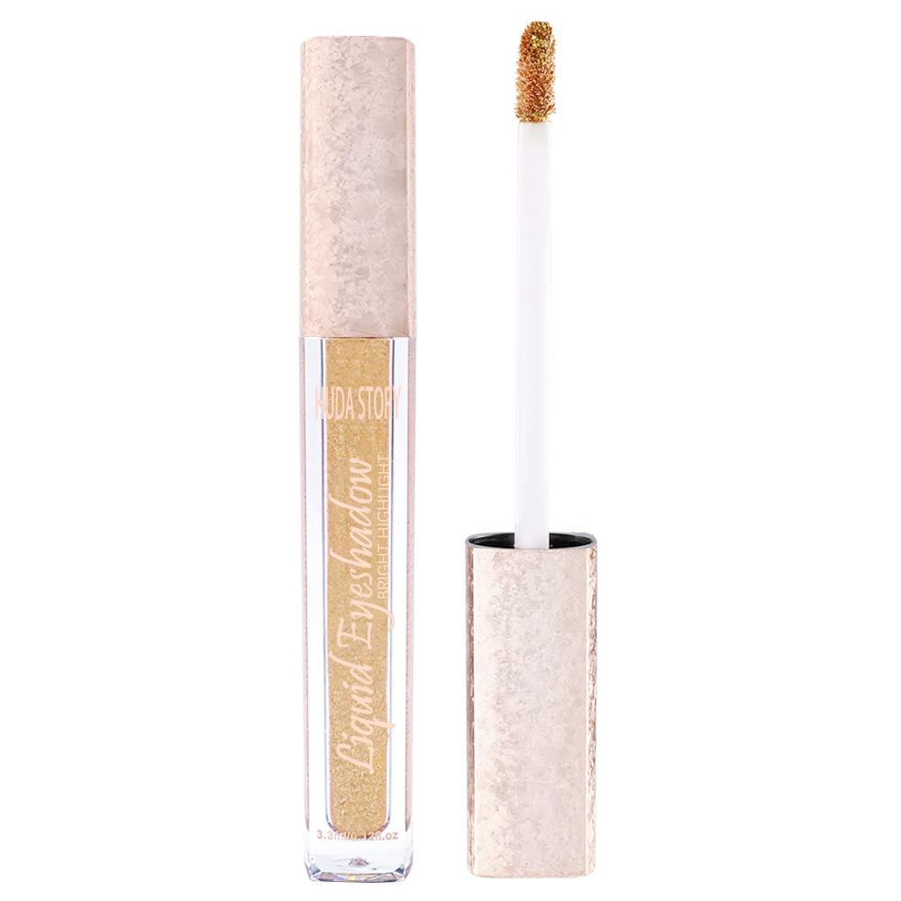 Liquid Eye Shadow Multifunctional Desert Rose Pearlescent Lip Gloss High Gloss Glitter Liquid Waterproof and Sweatproof Eye Shadow Stick