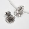 Vintage Sunflower Alloy Earrings Drop for Women Exaggerate Daily Party Banquet Earrings Y2K Jewelry Accessories 2025 New